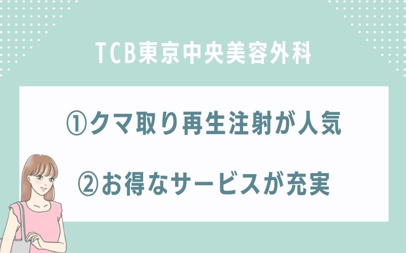 TCB東京中央美容外科札幌のクマ取りの特徴