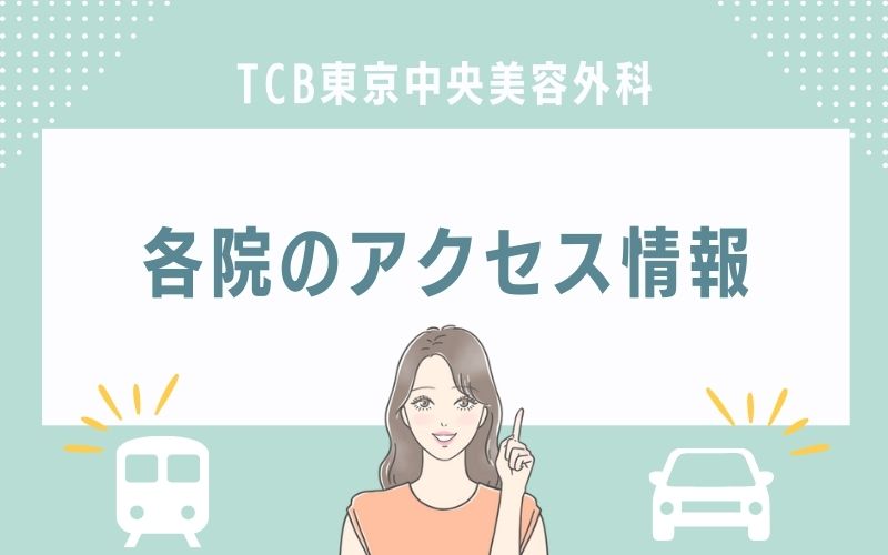TCB東京中央美容外科各院のアクセス情報