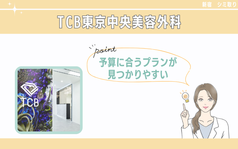 予算に合わせたプランが見つかりやすいTCB東京中央美容外科
