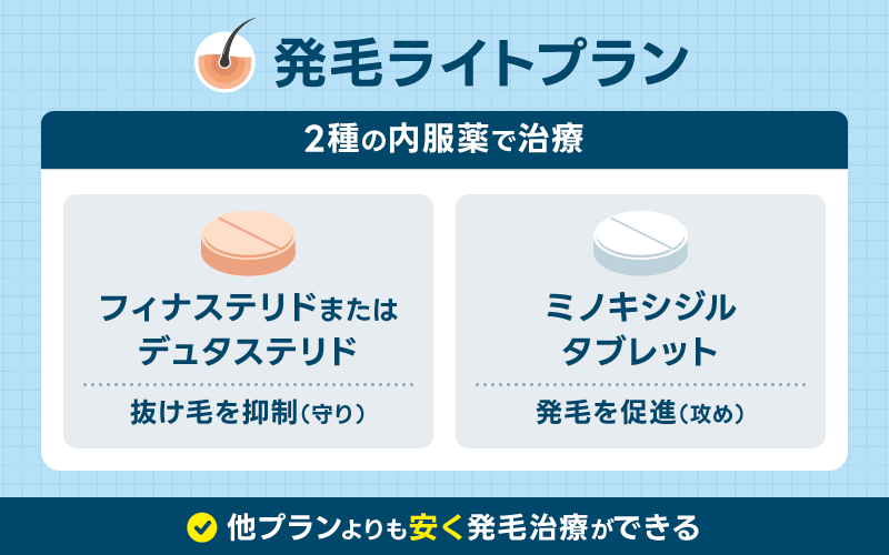 DMMオンラインクリニック　発毛ライトプラン