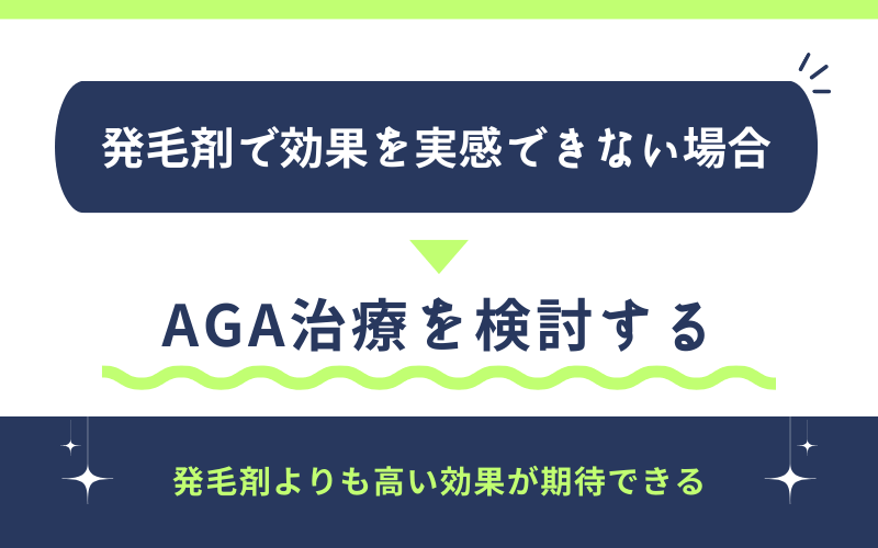 発毛剤　効果　AGA治療　検討する